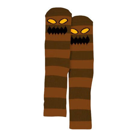 Toy Machine Monster Big Stripe Crew Socks Brown/Browner
