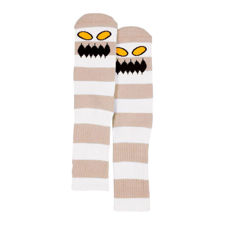 Toy Machine Monster Big Stripe Crew Socks Tan