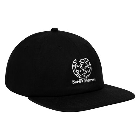 Sci-Fi Fantasy Puzzle Globe Snapback Hat Black