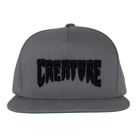 Creature Mono Logo Structured Snapback Hat Grey