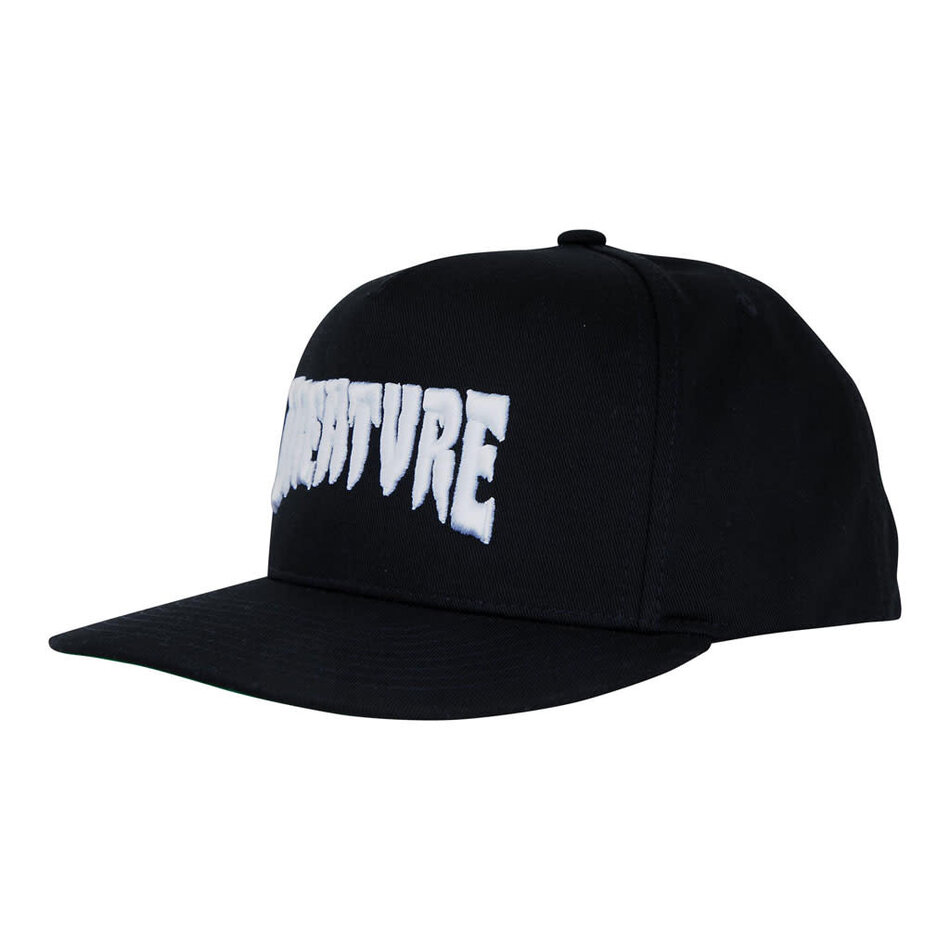 Creature Mono Logo Structured Snapback Hat Black