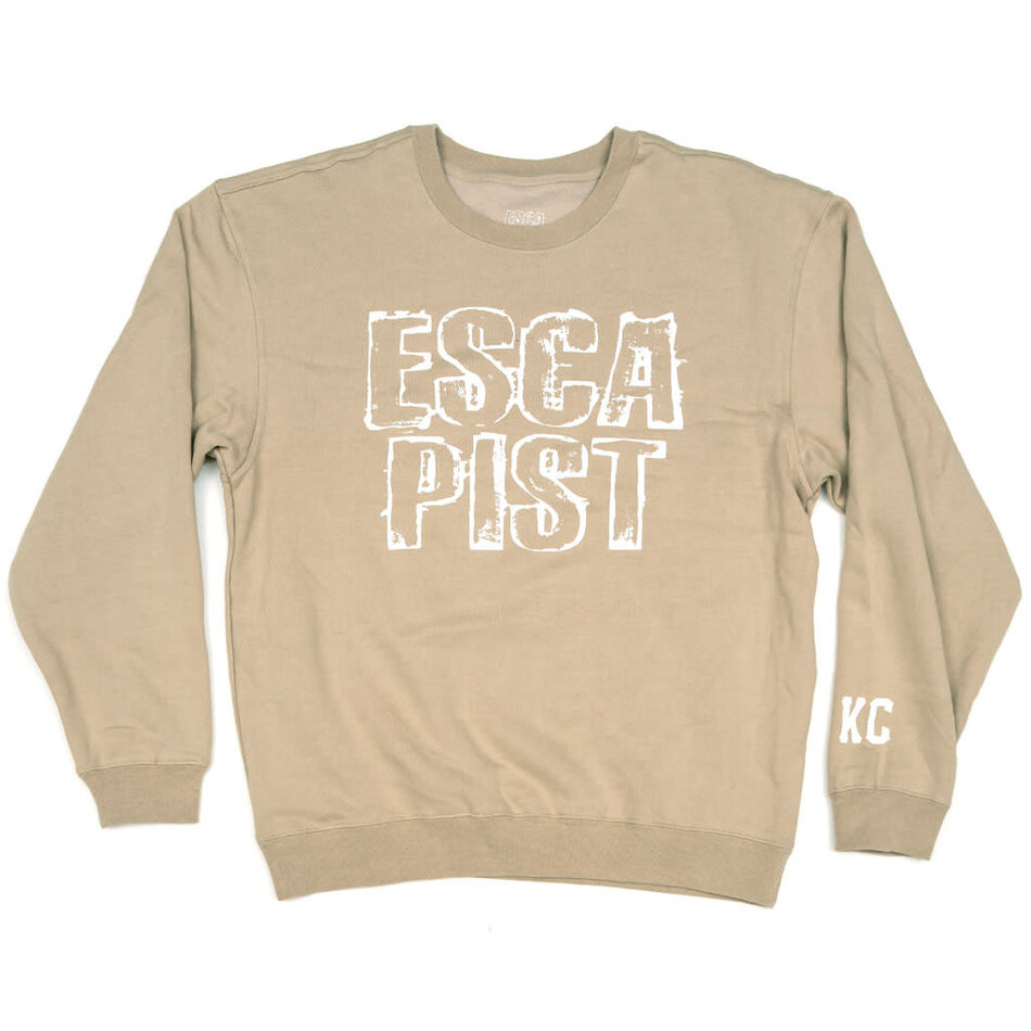 Escapist Outline Stacked Crew Sweatshirt Sand