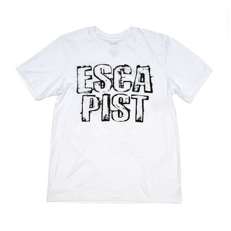 Escapist Outline Stacked Print T-Shirt White