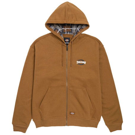 Dickies x Thrasher Zip Flex Hoodie Brown Duck