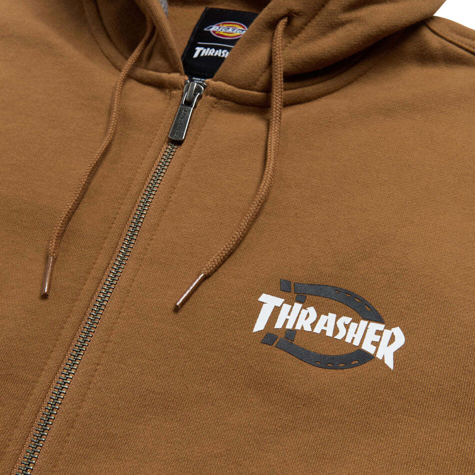 Dickies x Thrasher Zip Flex Hoodie Brown Duck