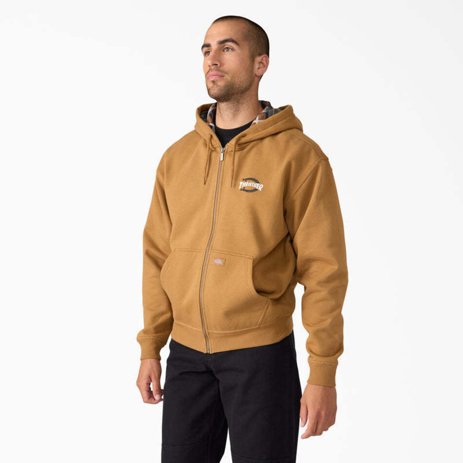 Dickies x Thrasher Zip Flex Hoodie Brown Duck