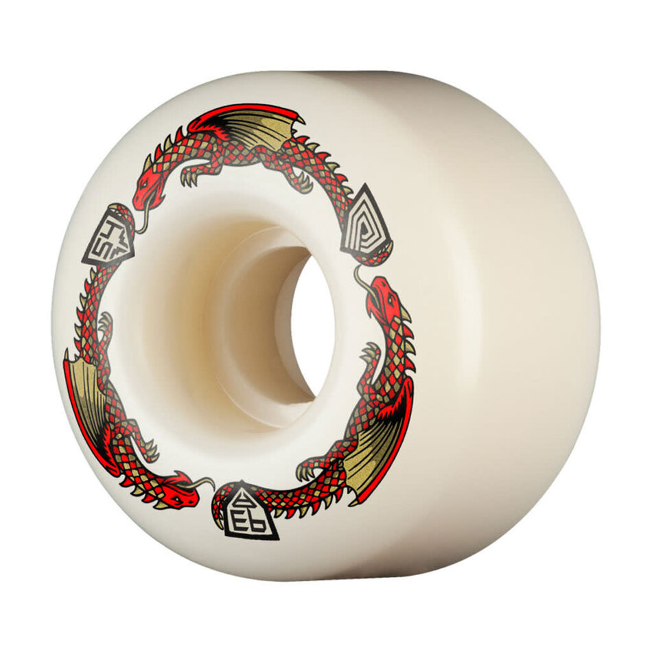 Powell Peralta Dragon Formula Red 93A V4 Wheels White