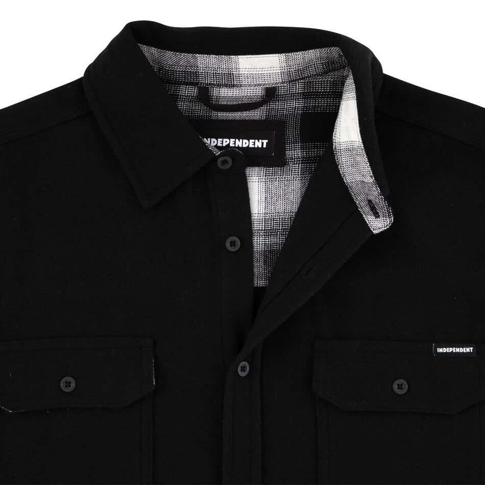 Independent Belmont  L/S Flannel Heather Black