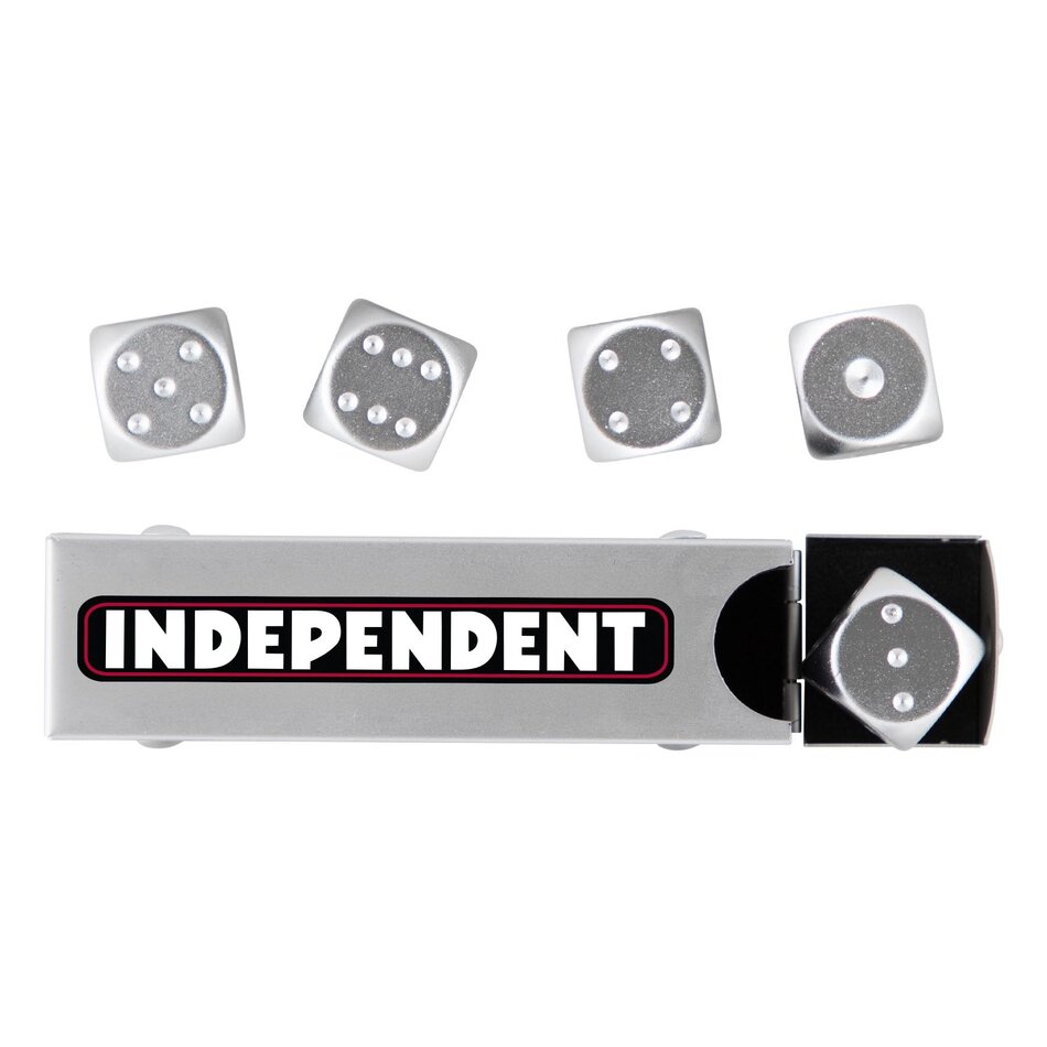 Independent Bar Logo Dice Set Silver