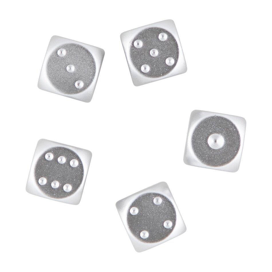 Independent Bar Logo Dice Set Silver