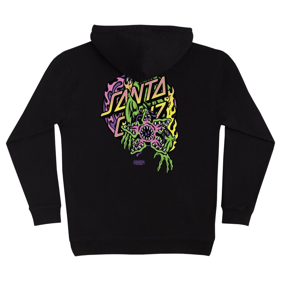 Santa Cruz Stranger Things Demogorgon Dot Heavyweight Hoodie Black