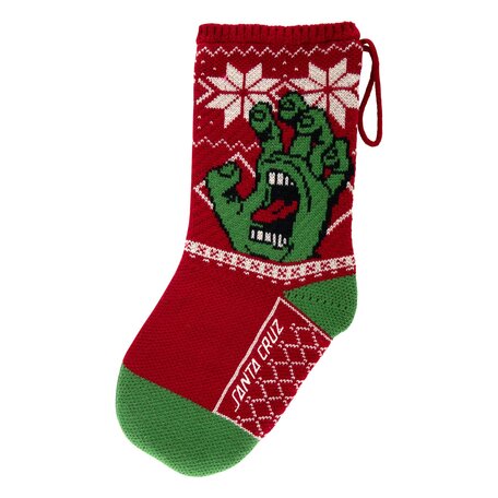 Santa Cruz Screaming Hand Stocking Red/Green