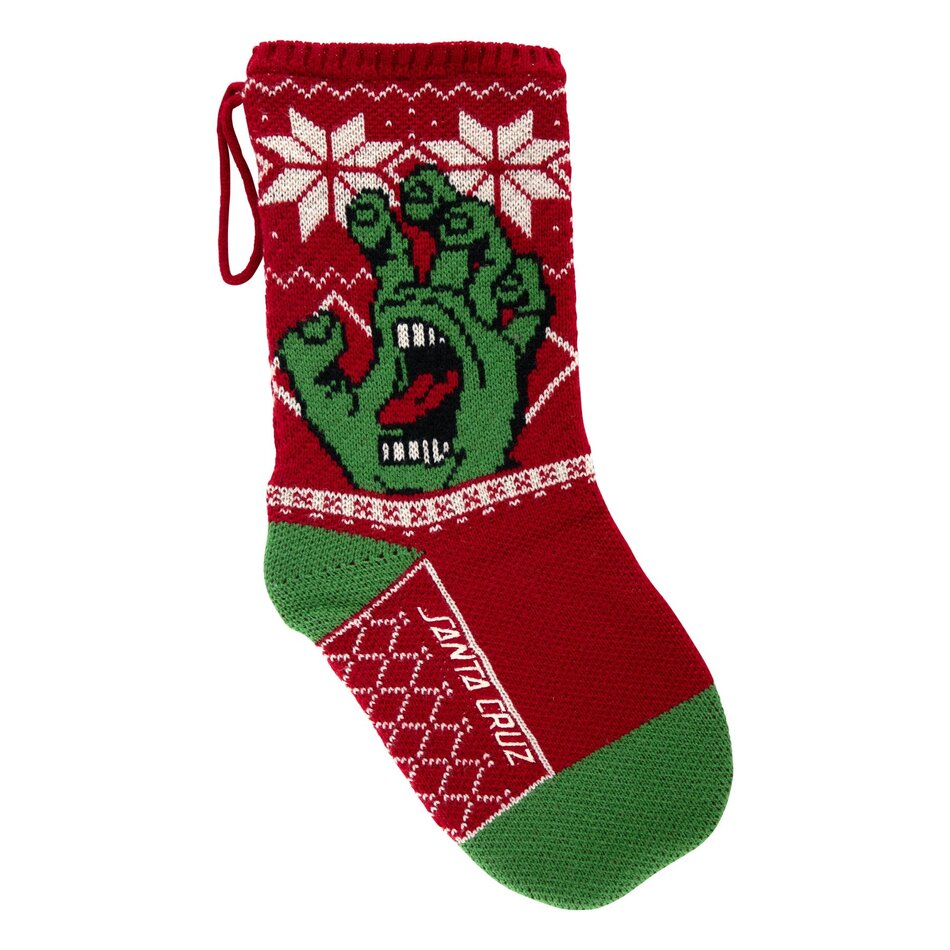 Santa Cruz Screaming Hand Stocking Red/Green