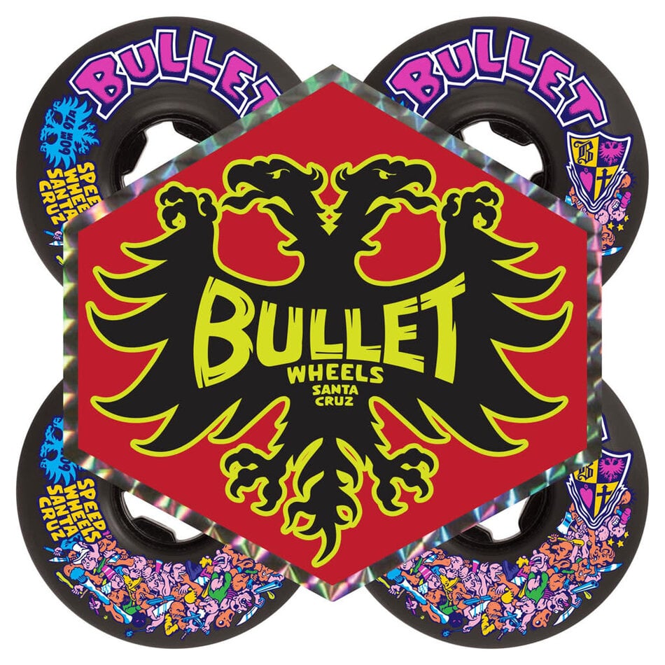 Santa Cruz Bullet Riot Vomit Wheels 97A Black