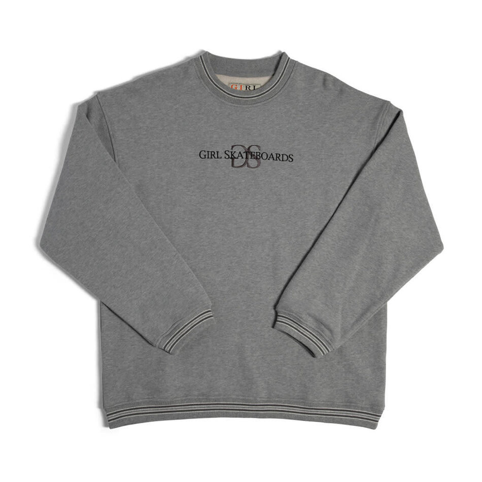 Girl GS Embroidered Crew Sweatshirt Grey