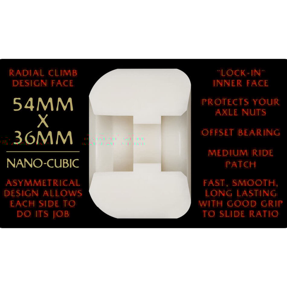 Powell Peralta Dragon Formula Red Nano Cubic 93A Wheels White