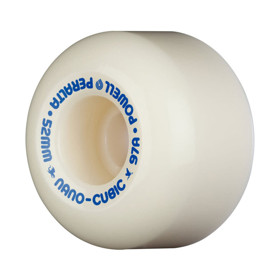 Powell Peralta Dragon Formula Blue Nano Cubic 97A Wheels White