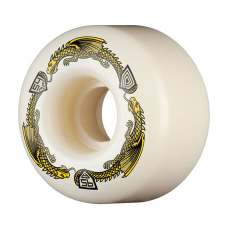 Powell Peralta Dragon Formula Yellow V4 95A Wheels White