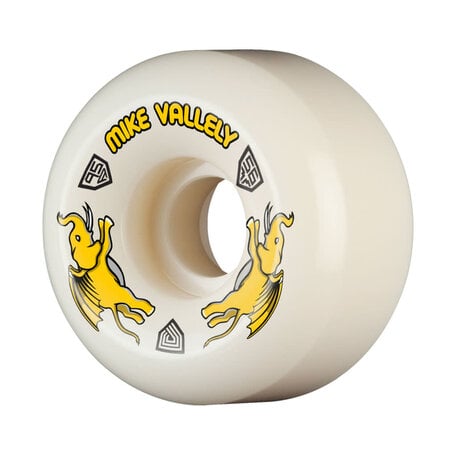 Powell Peralta Mike Vallely Dragon Formula Yellow V6 95A Wheels White