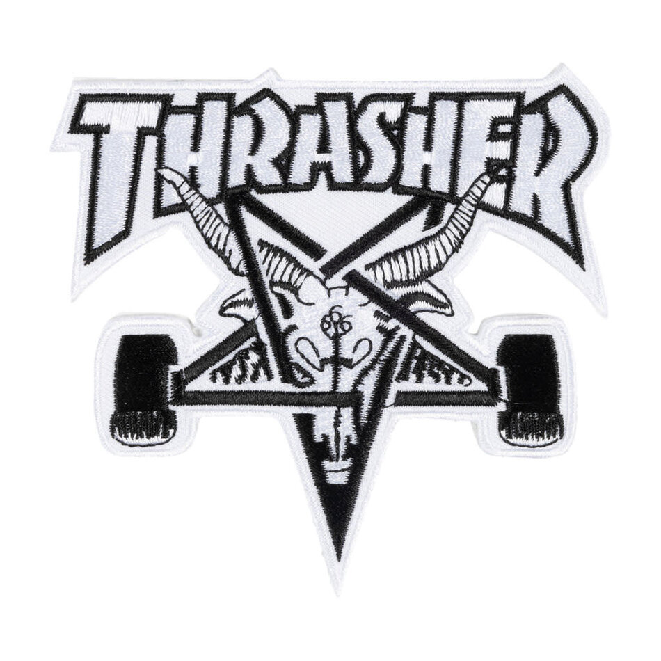 Thrasher Sk8 Goat Patch White/Black