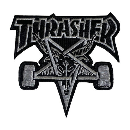 Thrasher Sk8 Goat Patch Black/Silver