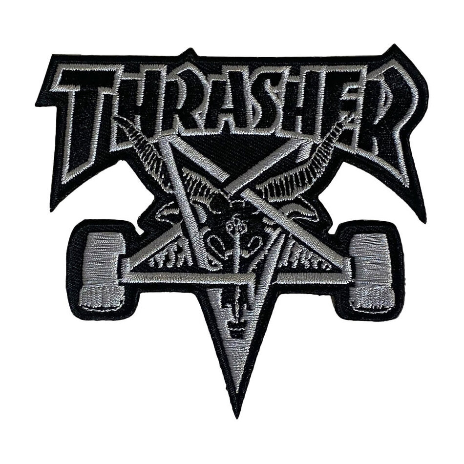 Thrasher Sk8 Goat Patch Black/Silver