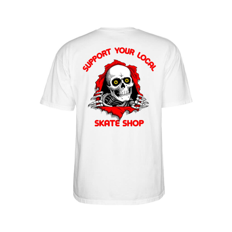 Powell Peralta Ripper Support Your Local T-Shirt White