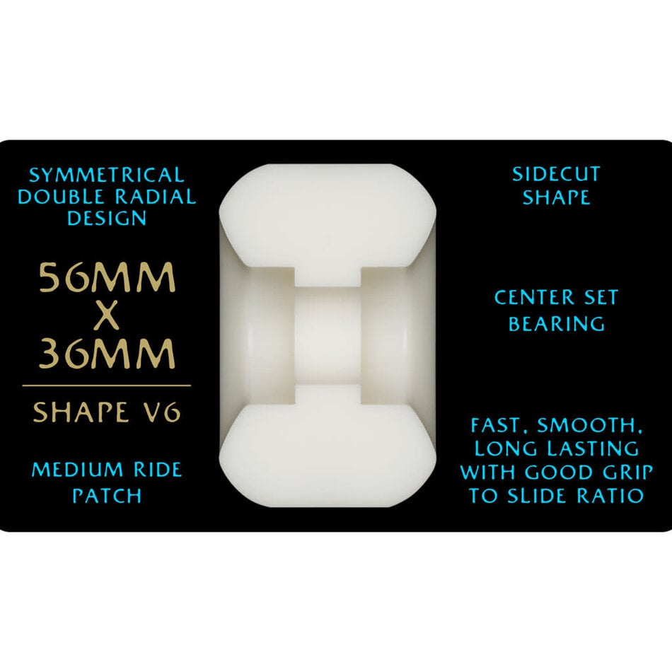 Powell Peralta Dragon Formula Blue V6 97A Wheels White