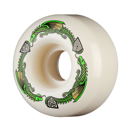 Powell Peralta Dragon Formula Green V1 88A Wheels White