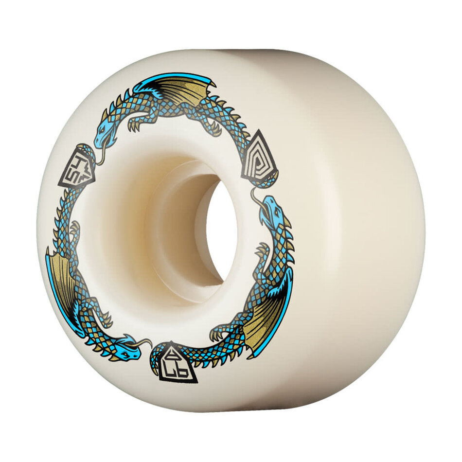 Powell Peralta Dragon Formula Blue V4 97A Wheels White