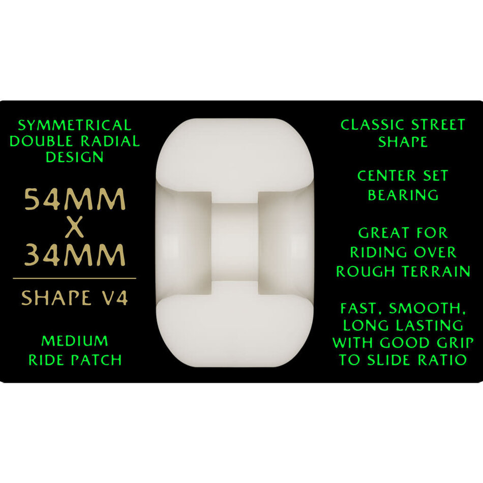 Powell Peralta Dragon Formula Green V4 88A Wheels White