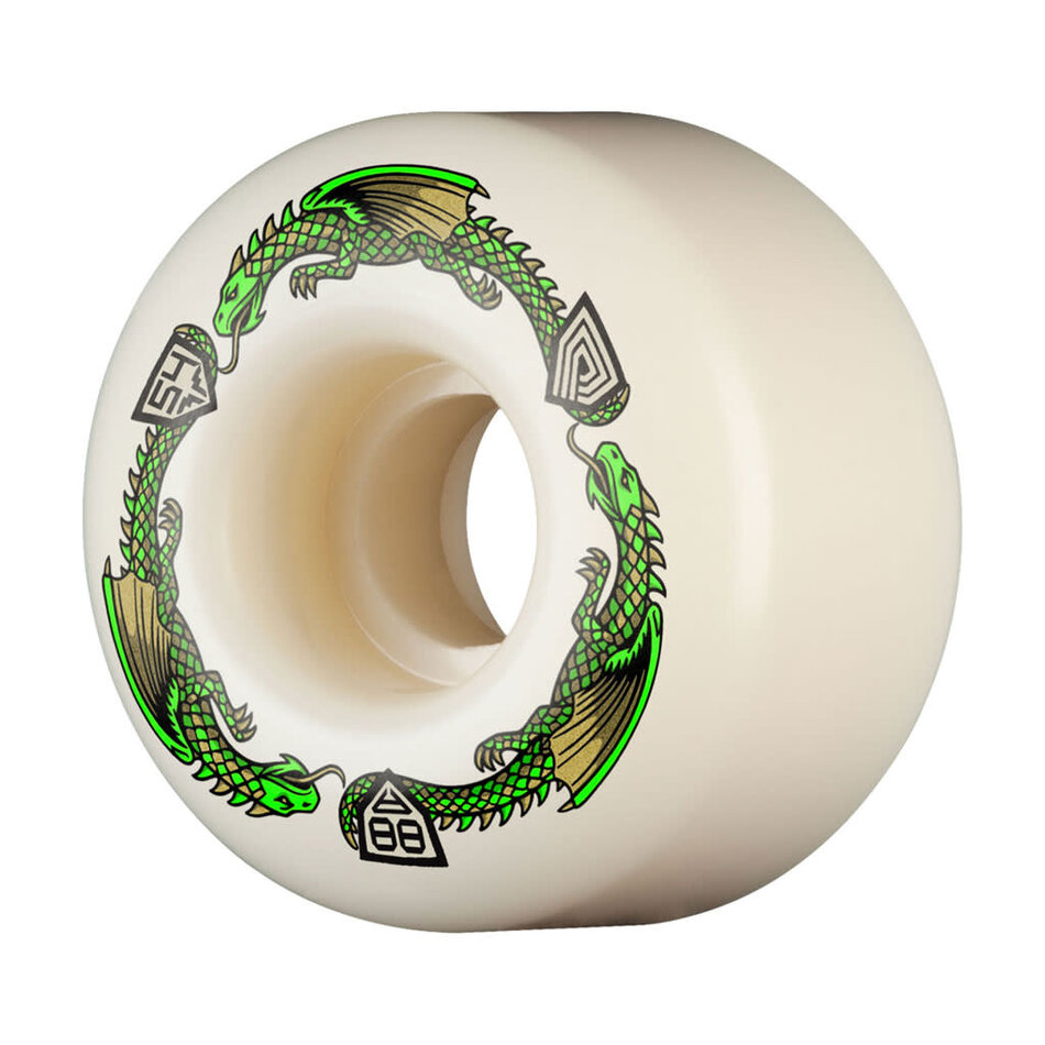Powell Peralta Dragon Formula Green V4 88A Wheels White