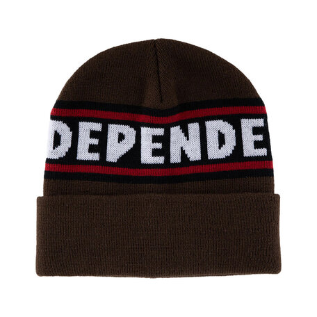 Independent Bar Logo Long Shoreman Beanie Chocolate