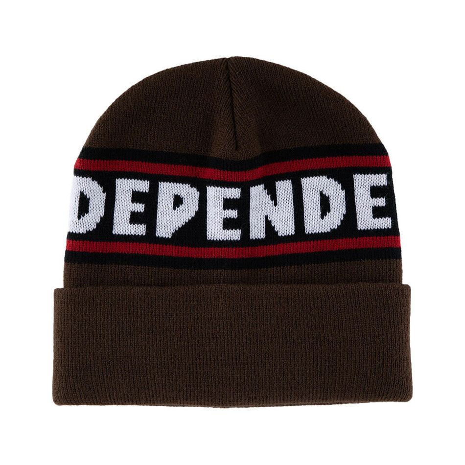 Independent Bar Logo Long Shoreman Beanie Chocolate