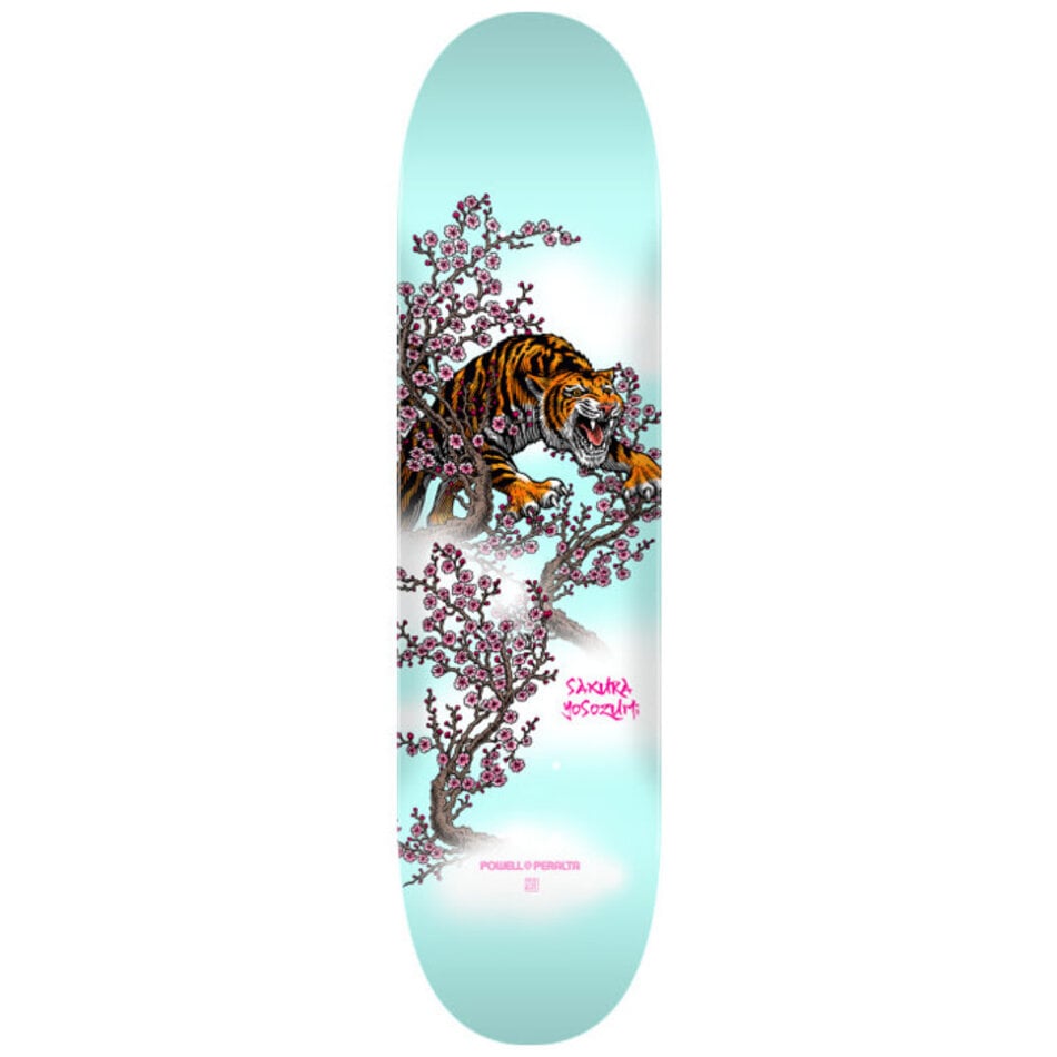 Powell Peralta Yosozumi  Samurai Tiger Deck Light Blue