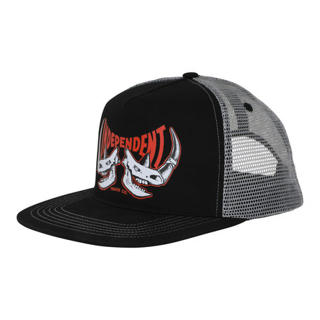 Independent Rhino Trucker Unstructured Mesh Hat Black/Grey