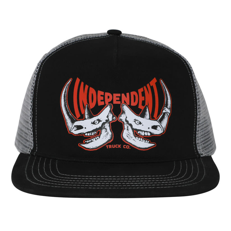 Independent Rhino Trucker Unstructured Mesh Hat Black/Grey