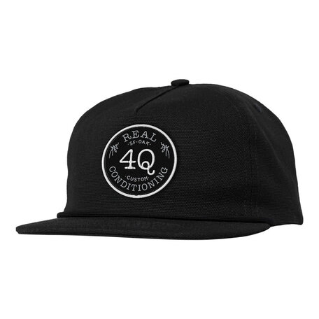 Real X 4Q Snapback Hat Black