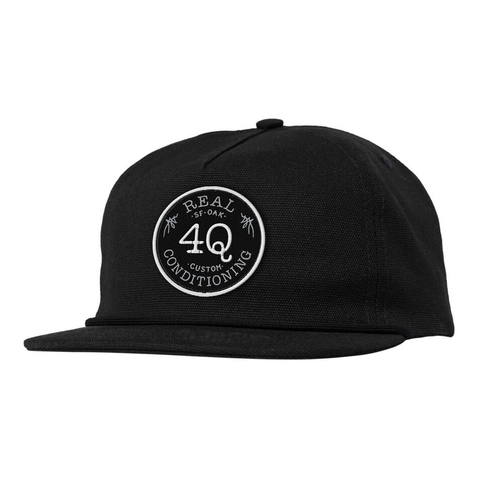 Real X 4Q Snapback Hat Black