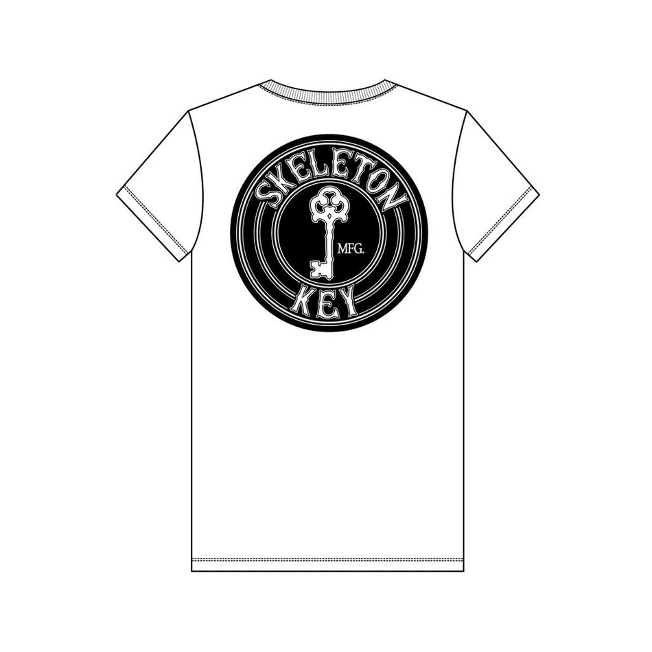 Skeleton Key Inverted OG Circle Logo T-Shirt White