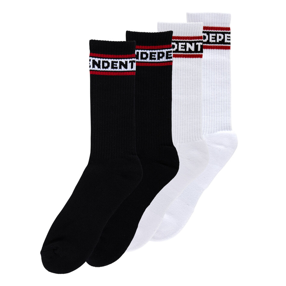 Independent Bar Logo Crew Socks Black/White