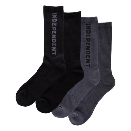 Independent Baseline Crew Socks Black/Charcoal