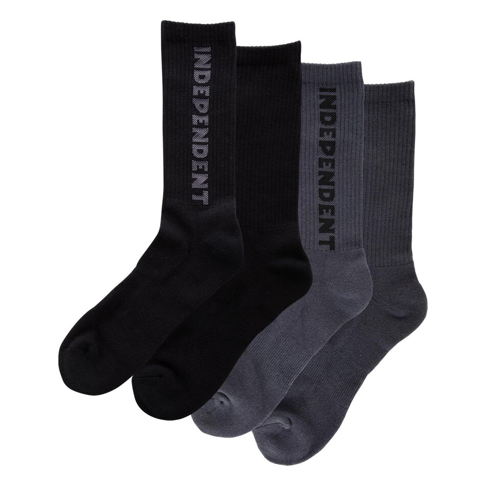 Independent Baseline Crew Socks Black/Charcoal