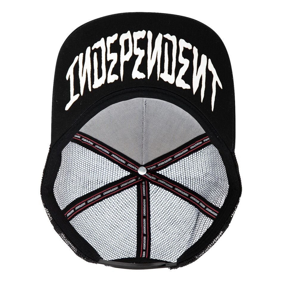 Independent Dressen Skull Rose Snapback Structured Hat White/Black
