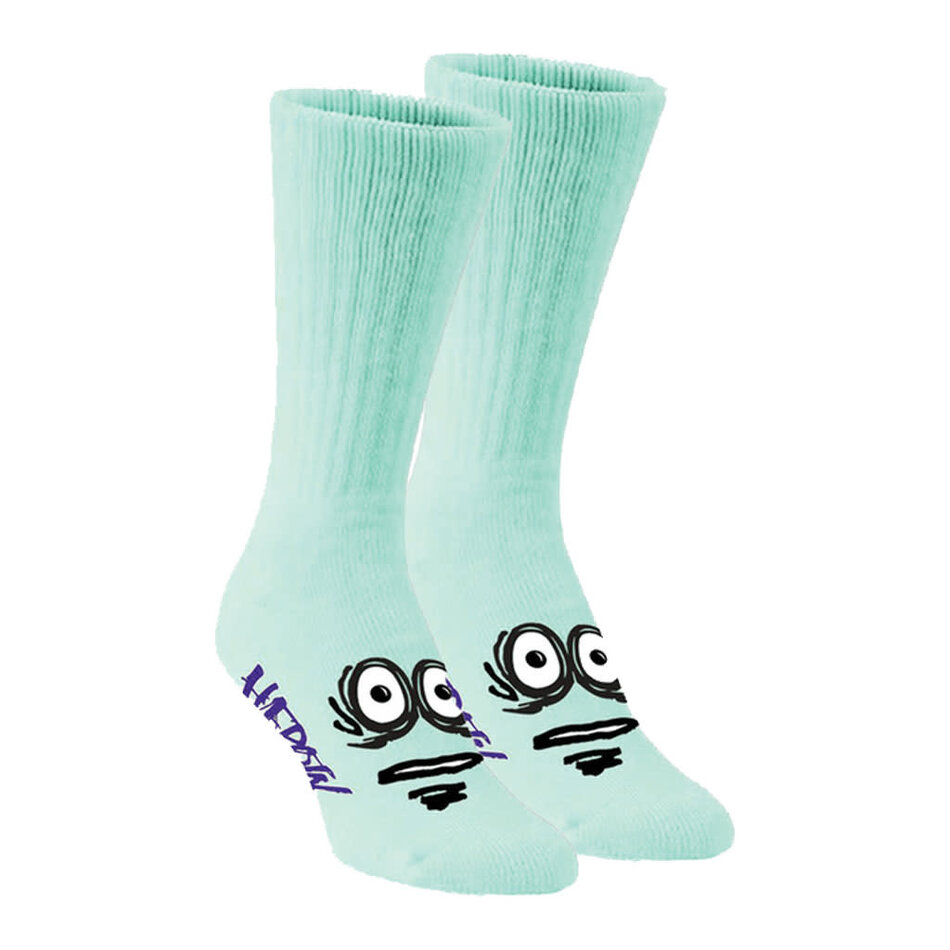 Heroin Big Egg Crew Socks Cyan