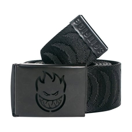 Spitfire Bighead Cutout Crescent Web Belt Black/Black