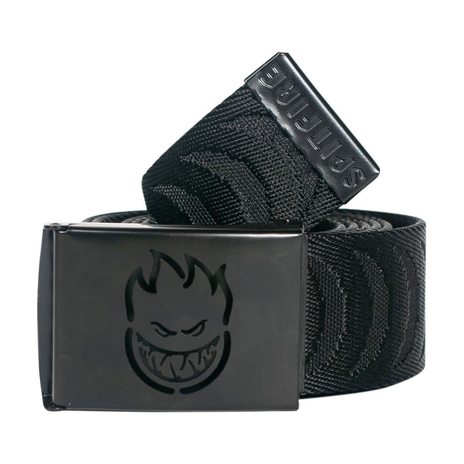 Spitfire Bighead Cutout Crescent Web Belt Black/Black
