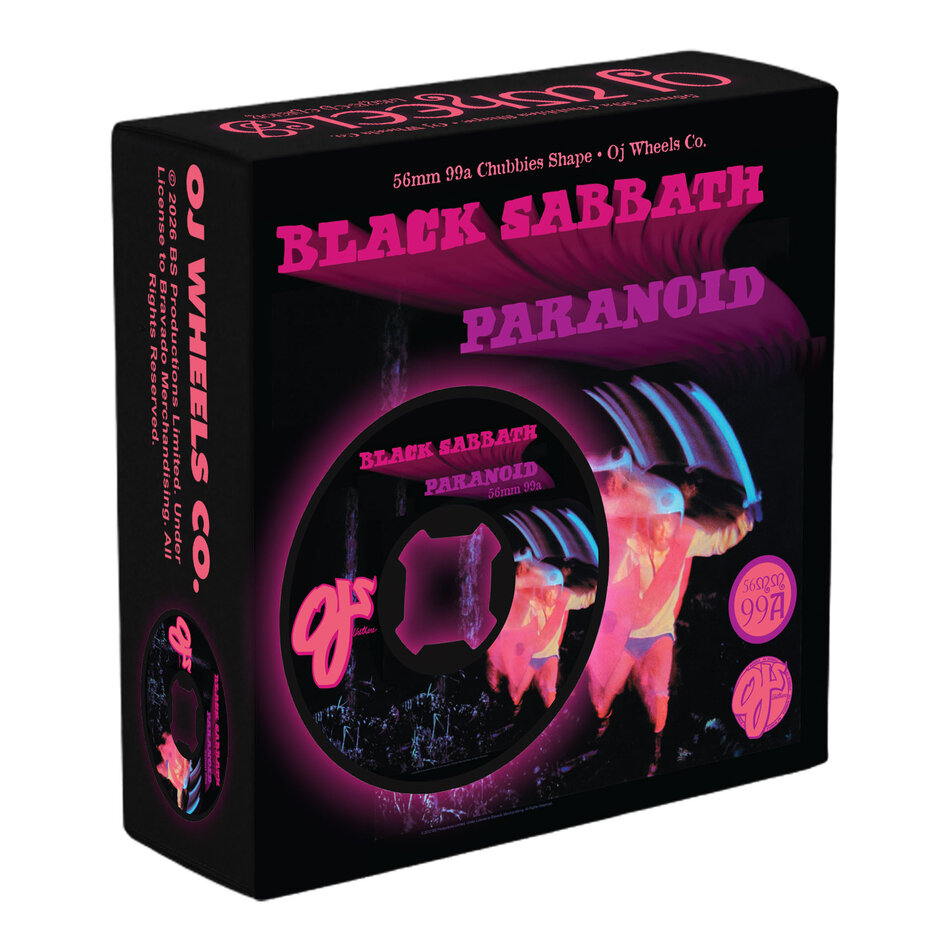 OJ x Black Sabbath Paranoid Chubbies 99A Wheels Black
