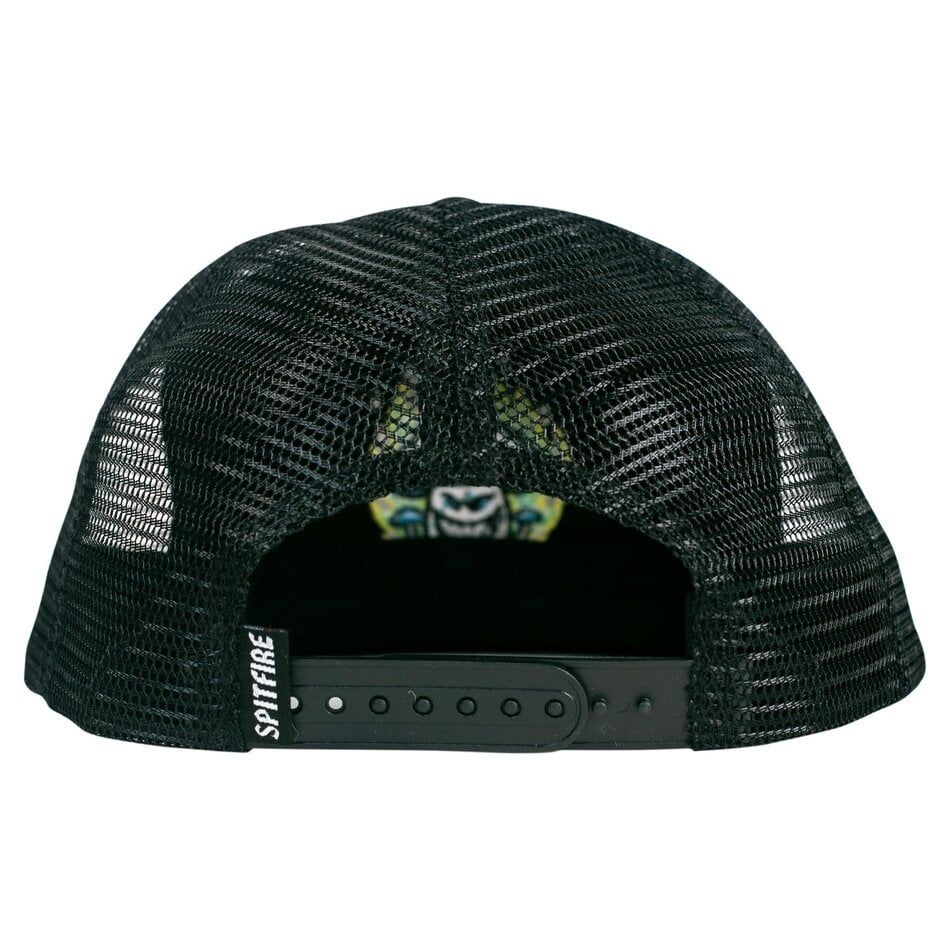 Spitfire Mushroom Bighead Trucker Mesh Snapback Hat Black