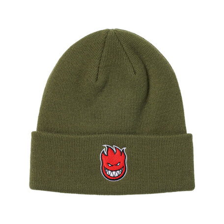 Spitfire Bighead Cuff Beanie Olive/Red